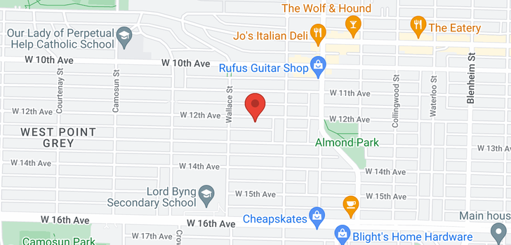 map of 3850 W 12TH AVENUE